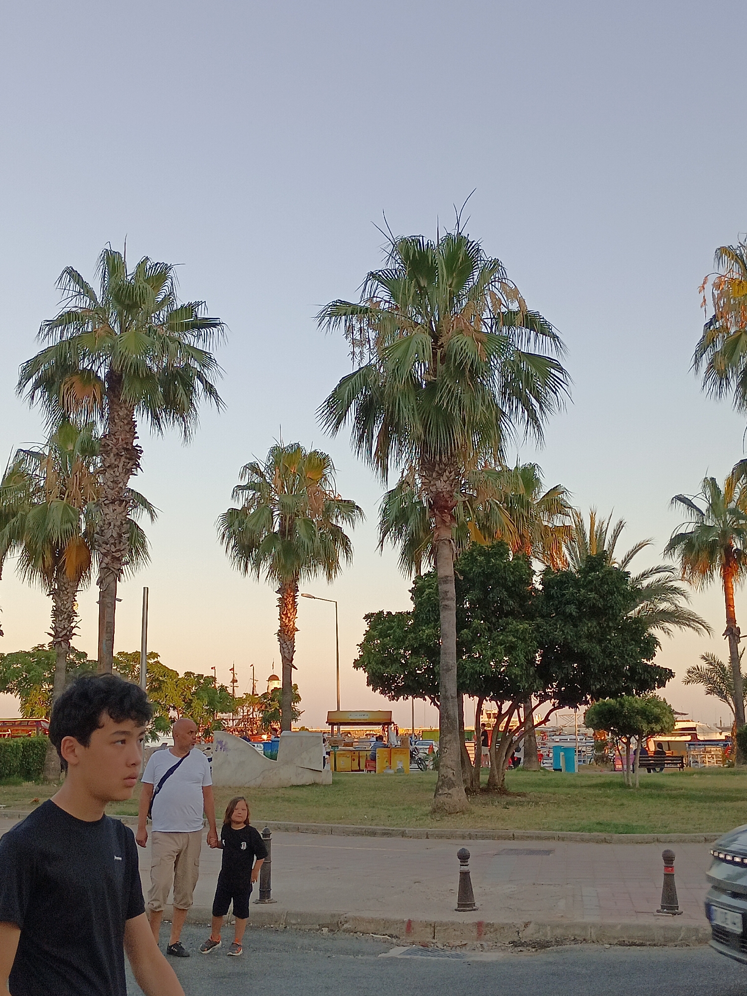 Wandering Alanya's waterfront park on a summer afternoon
