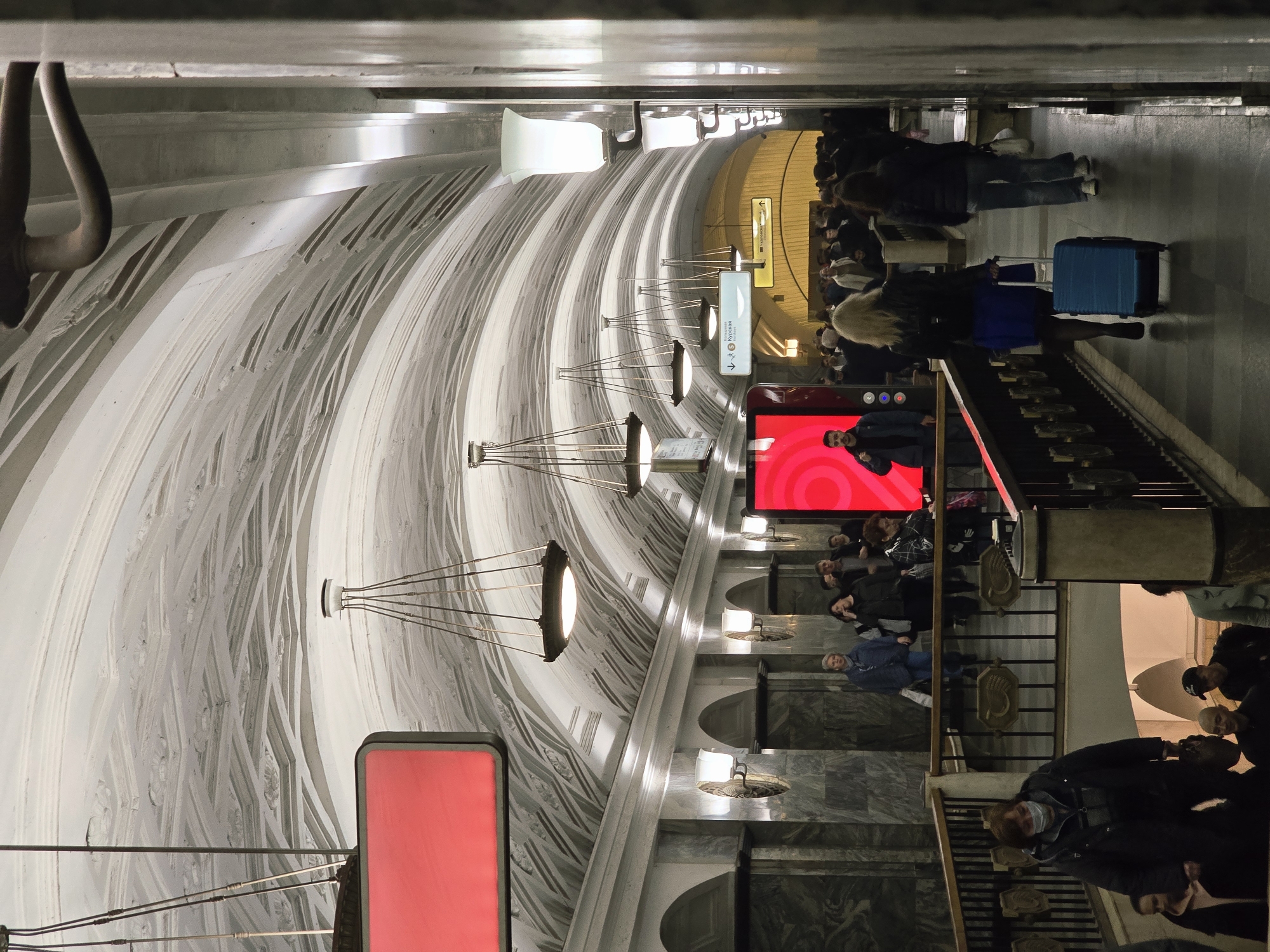 Morning commuter activity documented across Moscow Metro and streets