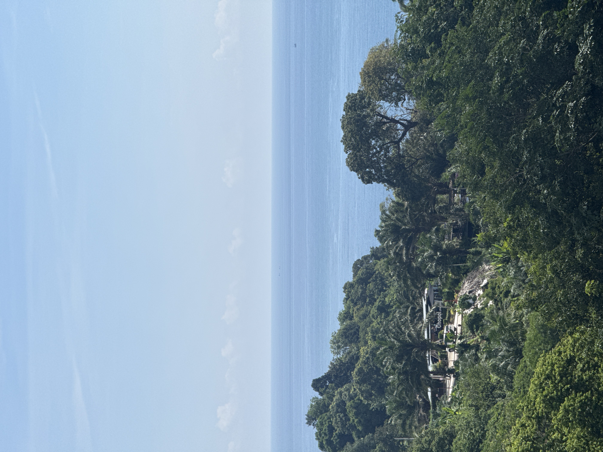 Lush tropical canopy spreads across Karon's forested hillside