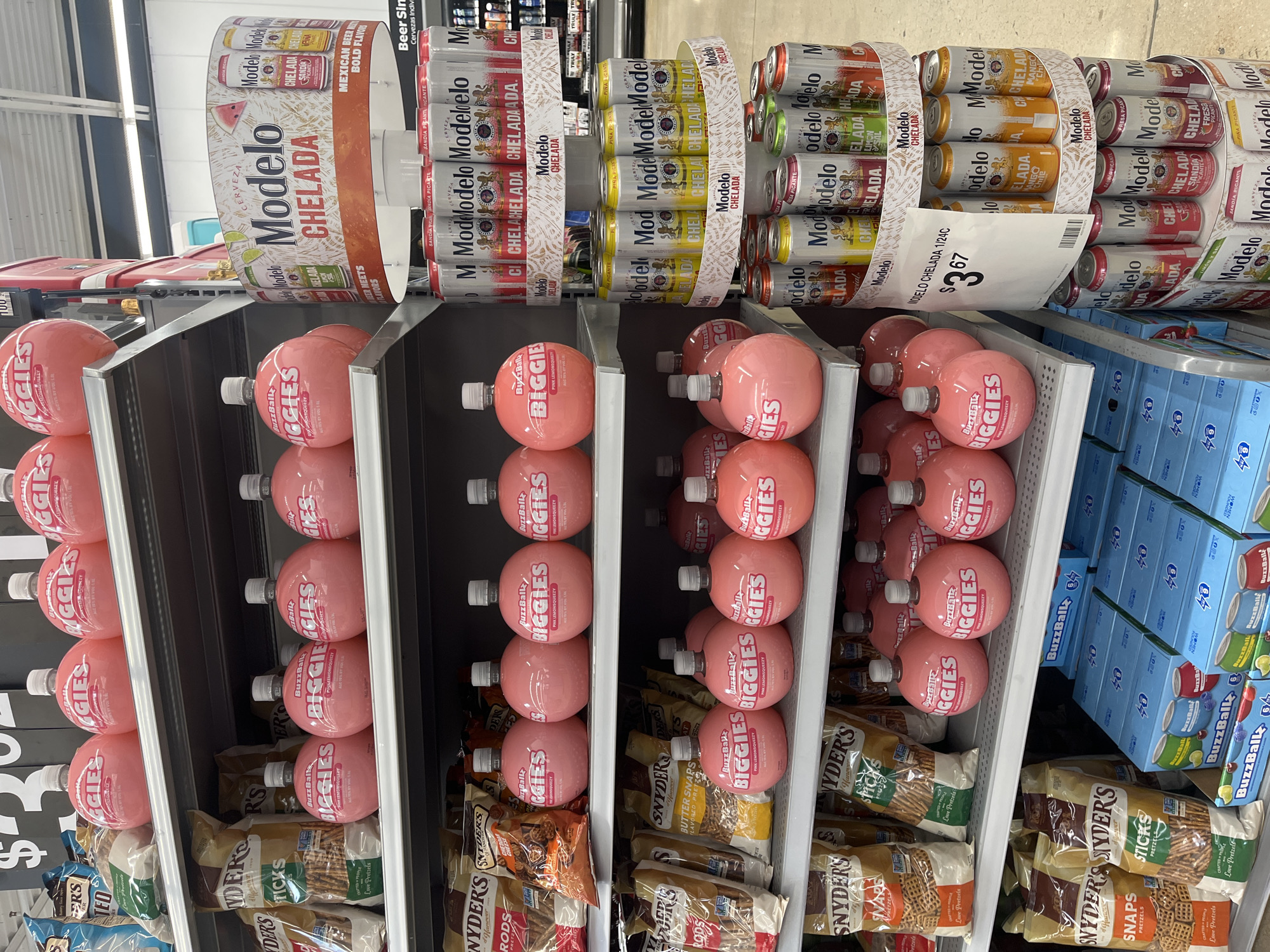Evening grocery shopping trip documented in San Antonio store