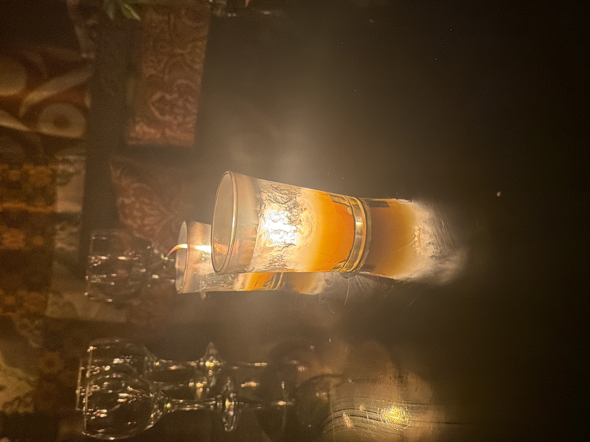 Candlelit evening ambiance captured in Marrakesh indoor setting