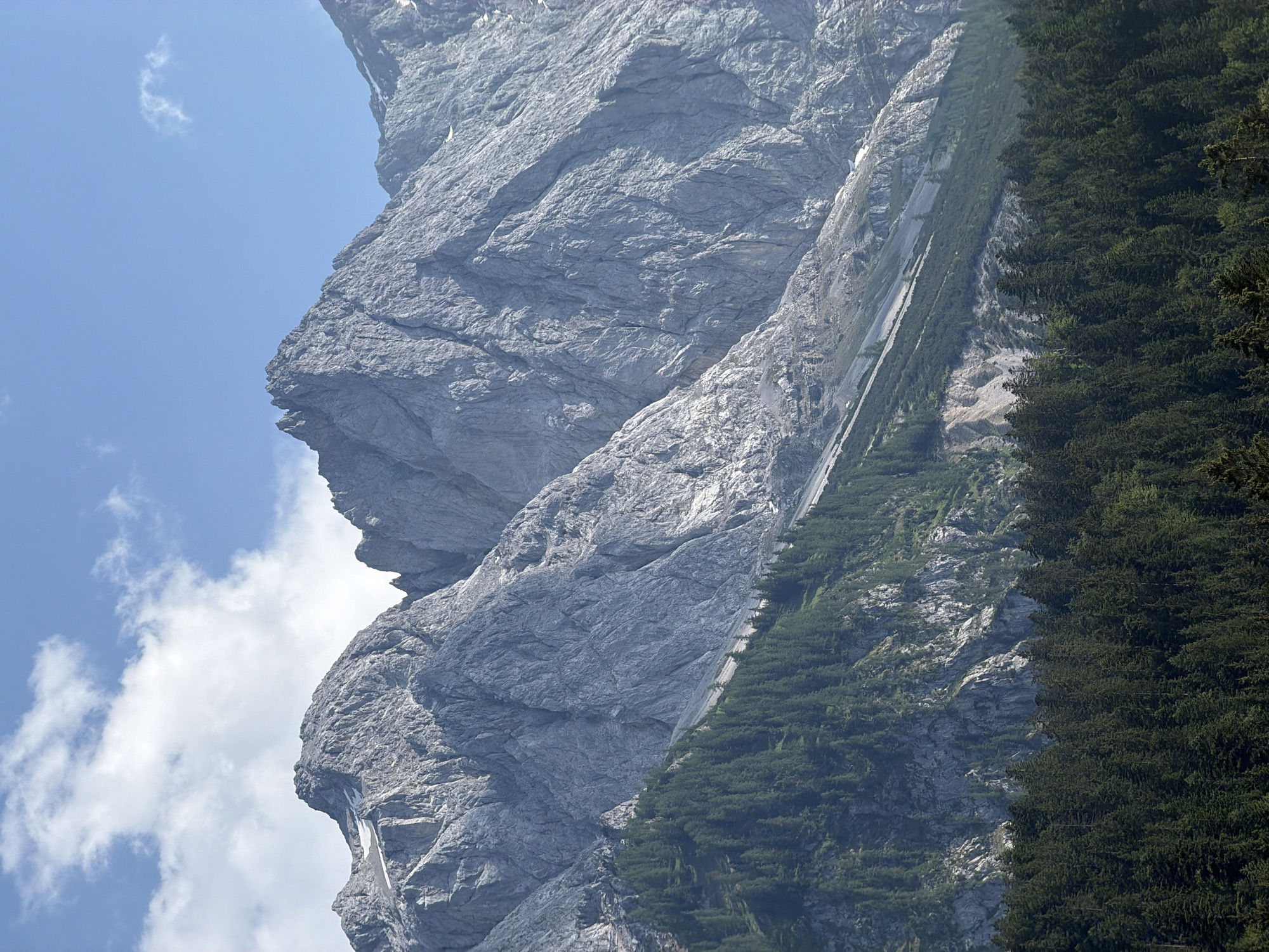 Rocky alpine peaks above the treeline near Grainau, Bavaria