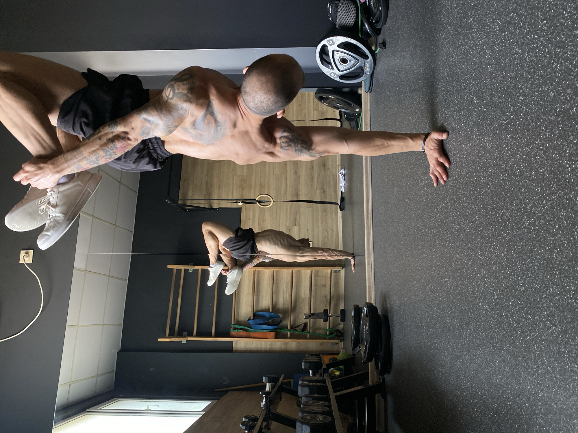 Morning activities captured across Pleven gym and street