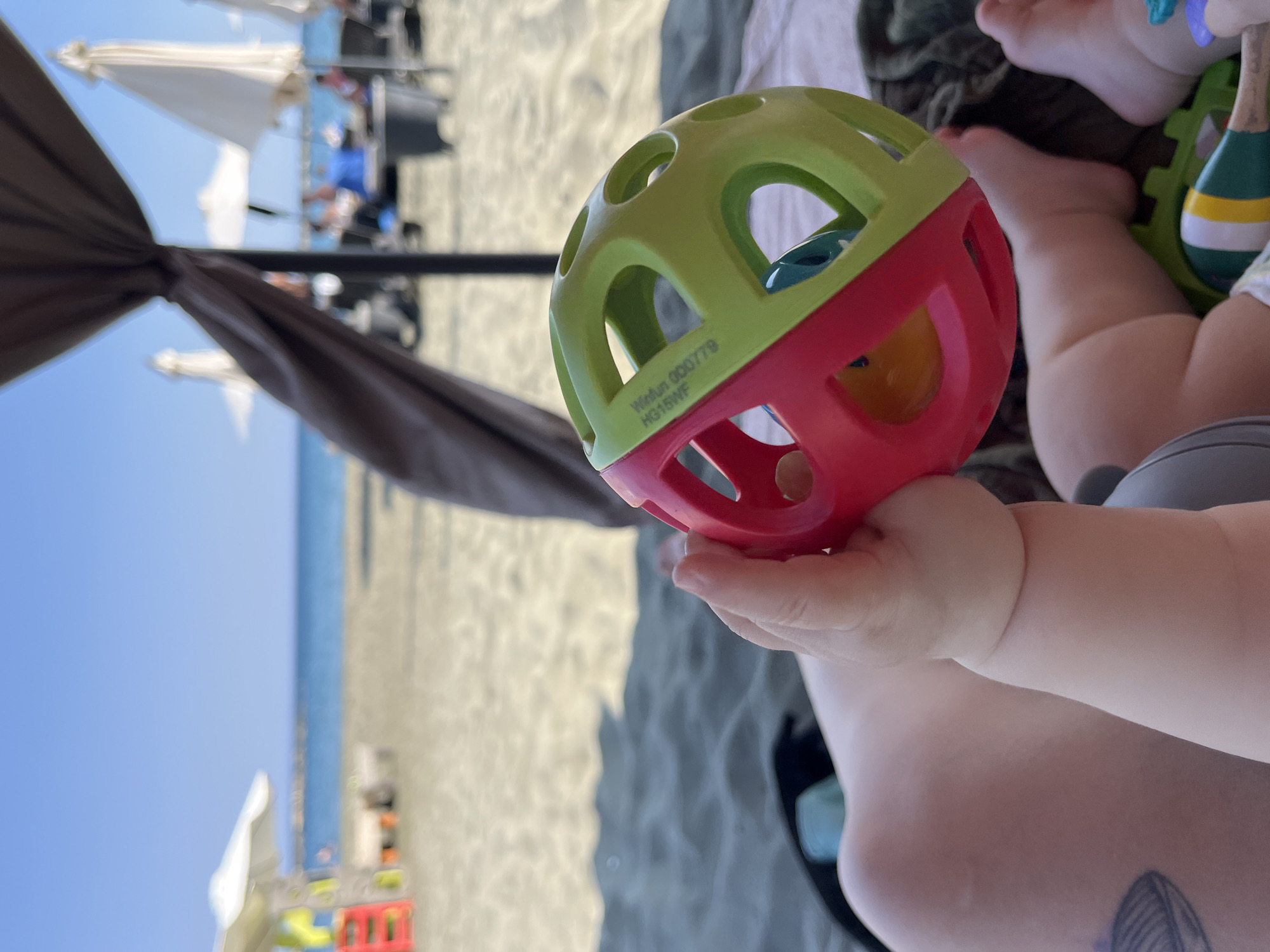 Lazy beach afternoon in Cyprus with baby and lounging