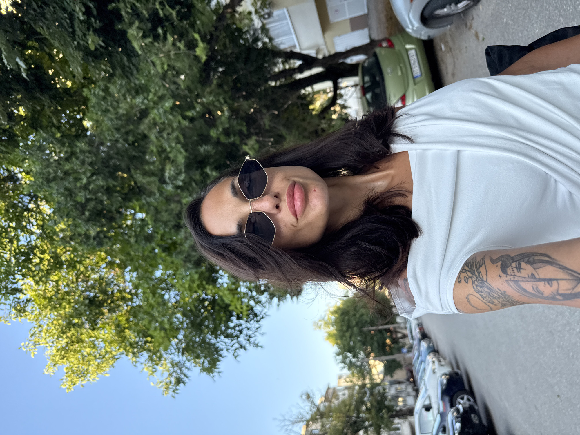 Quick selfie series on a Pleven street, mid-morning.