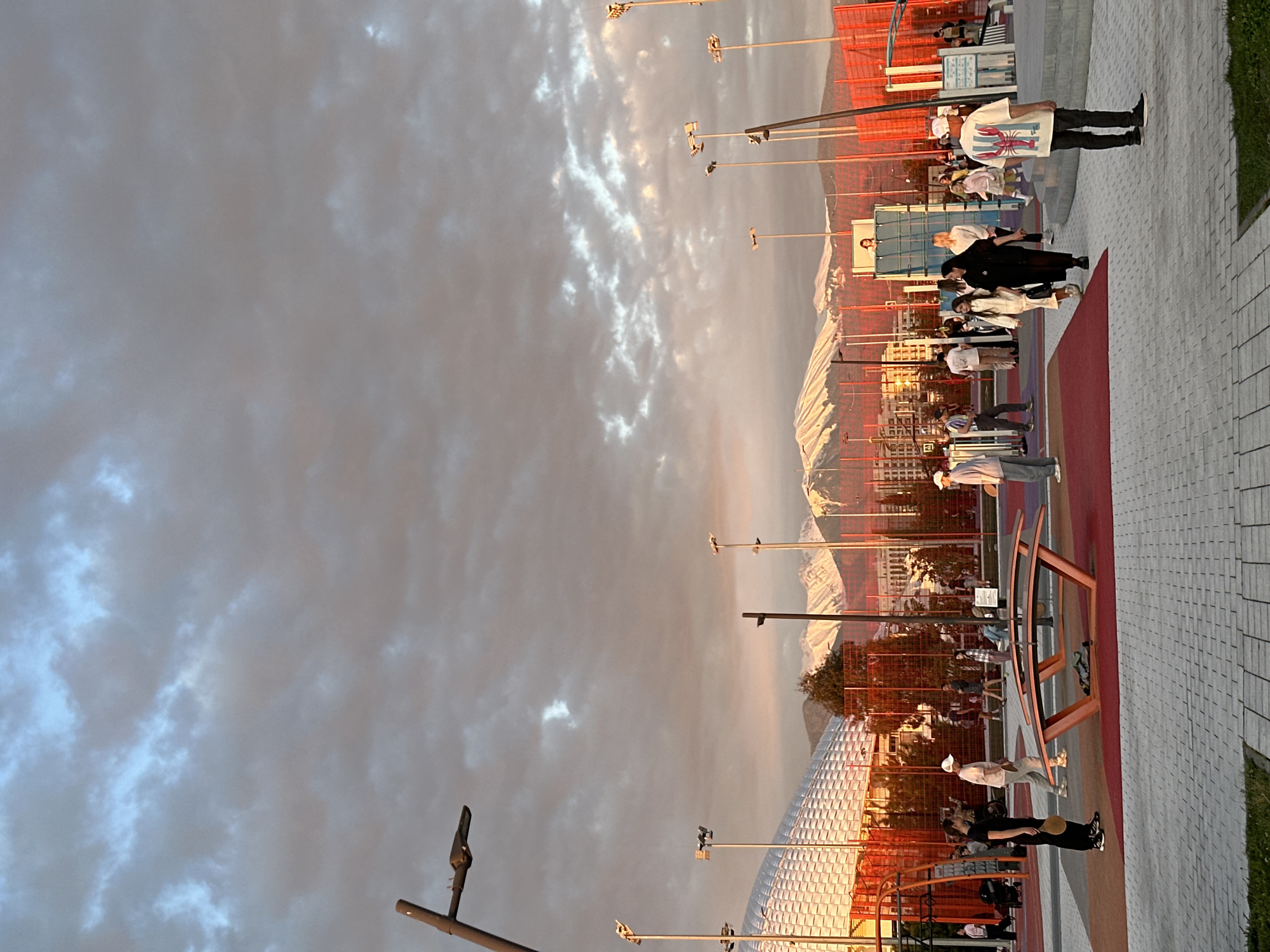 Sunset recreational activities observed across multiple venues in Sirius, Russia