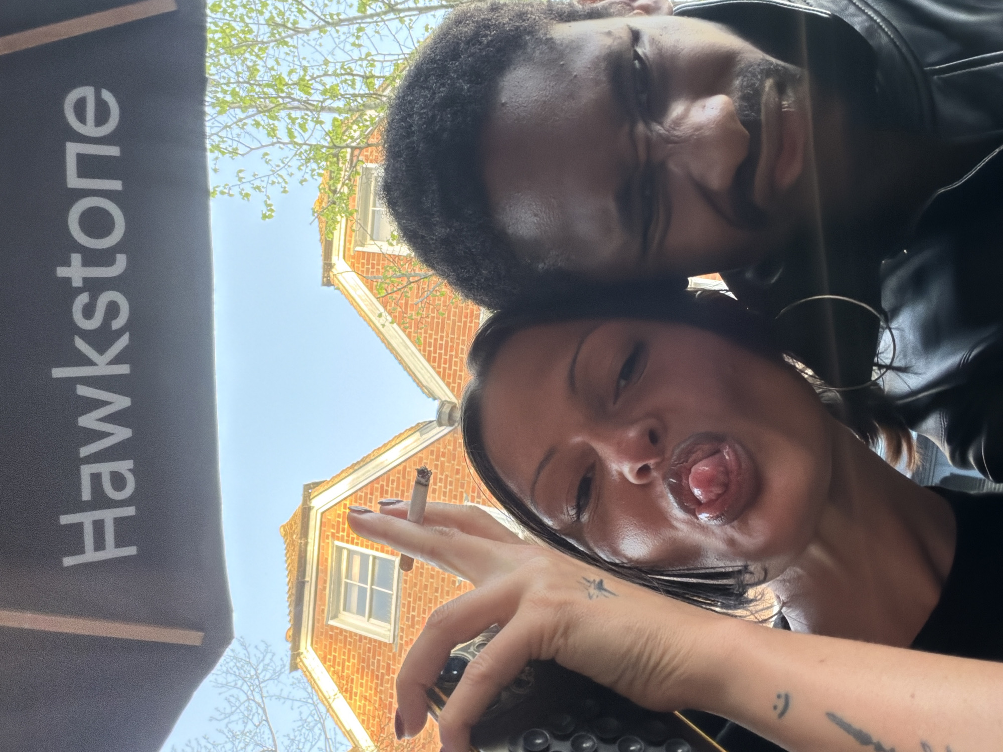 Couple takes playful selfie in Tunbridge Wells