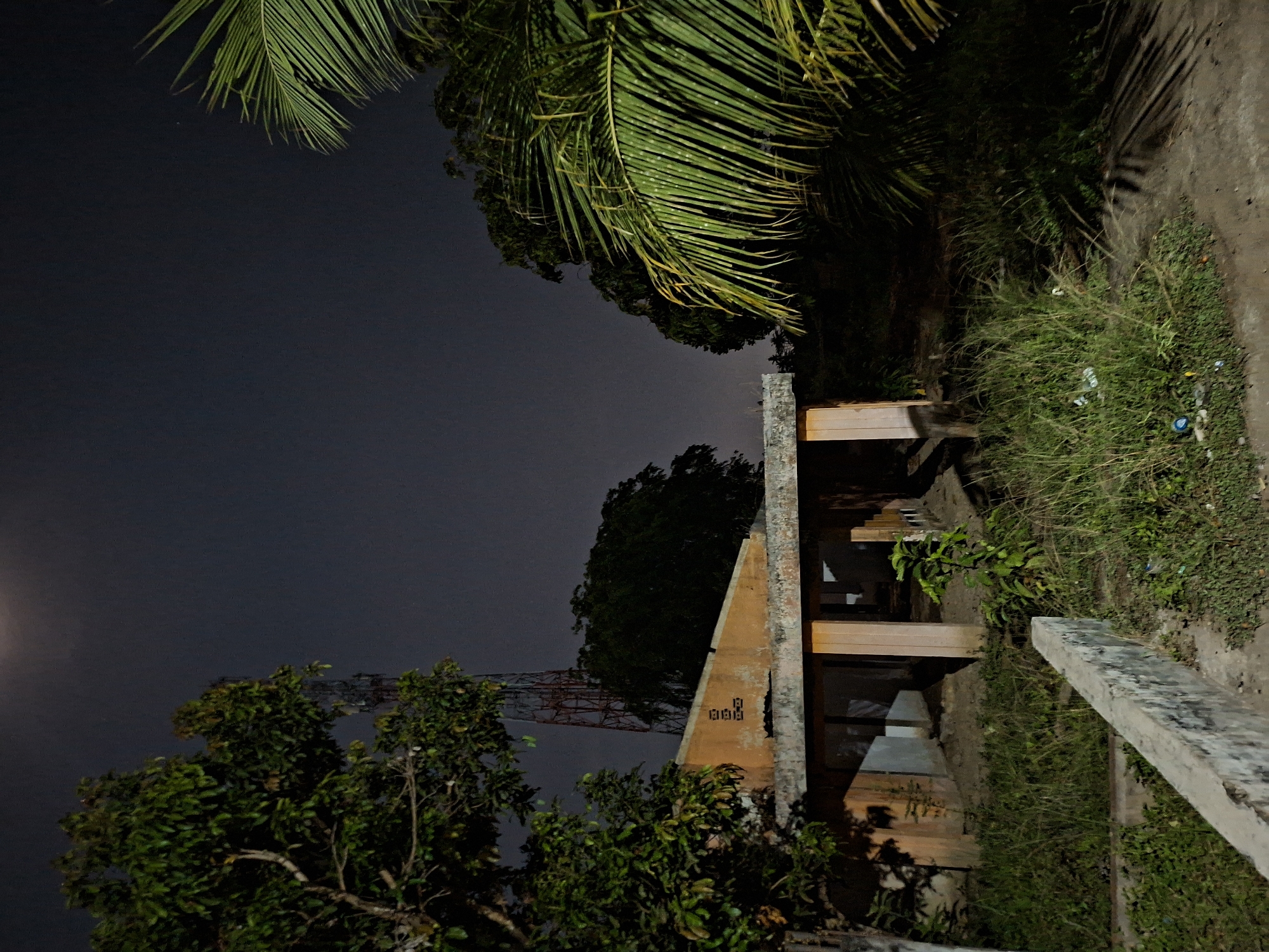 Nighttime street documentation captured in Keudegeudong, Indonesia