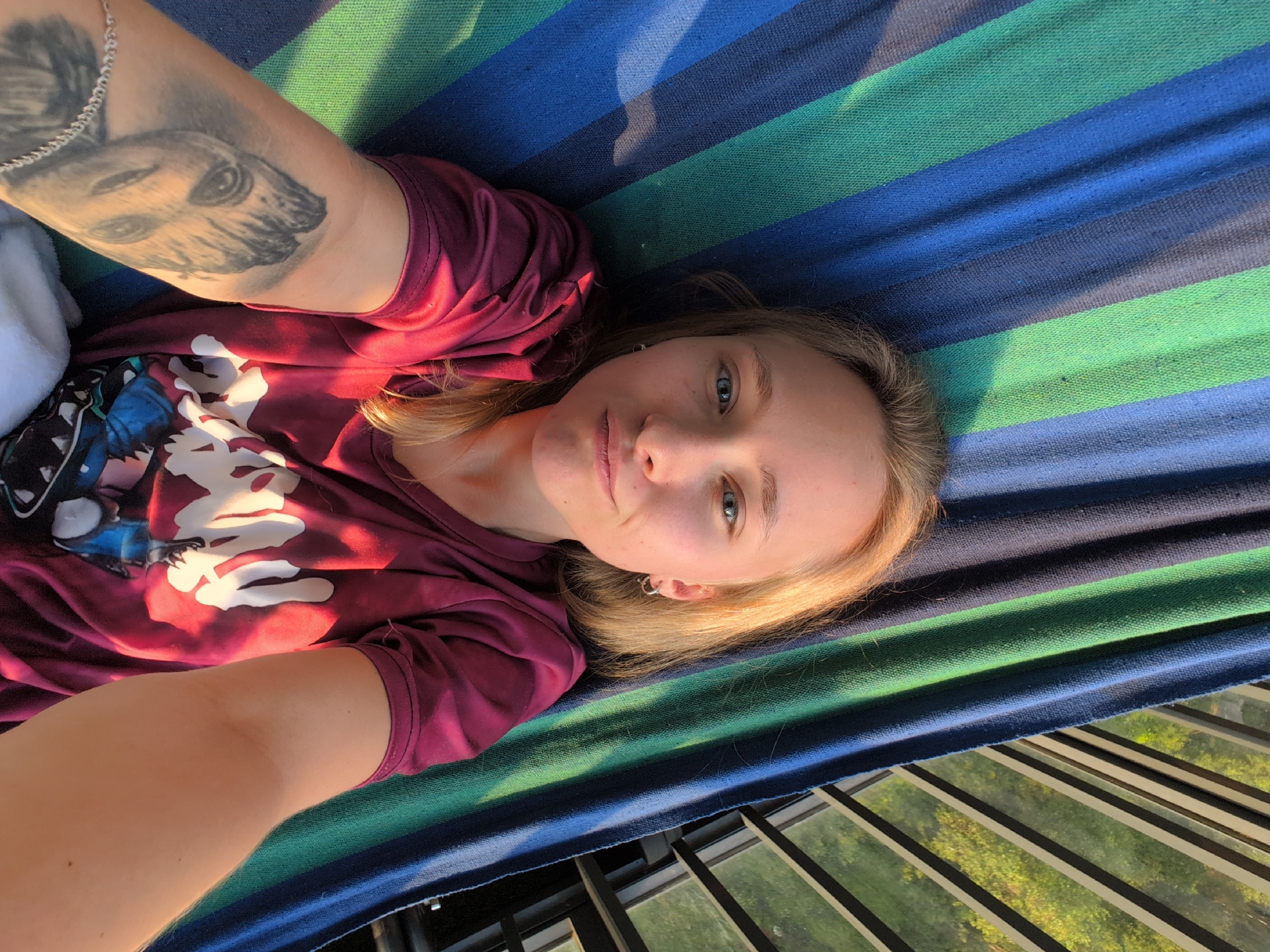 Lazy July afternoon: hammock rest and countryside views in rural Russia