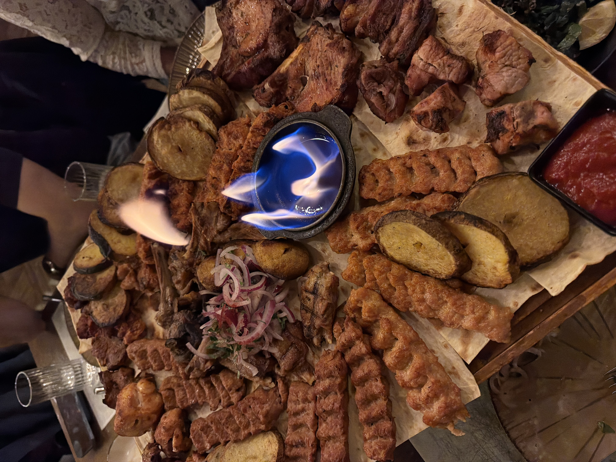 Restaurant gathering in Yerevan features traditional Armenian dining experience