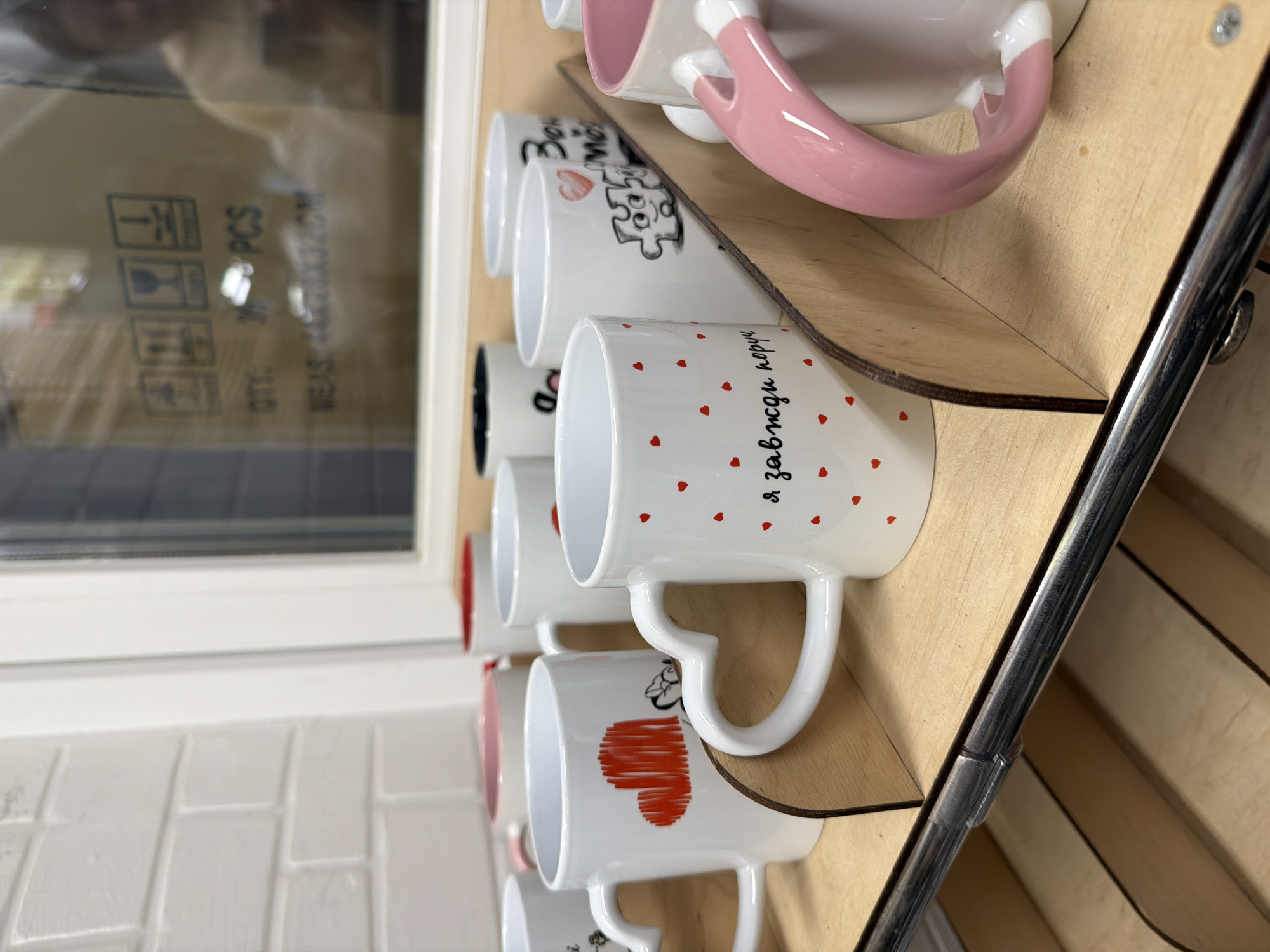 Custom mug printing operation documented in Ternopil workshop