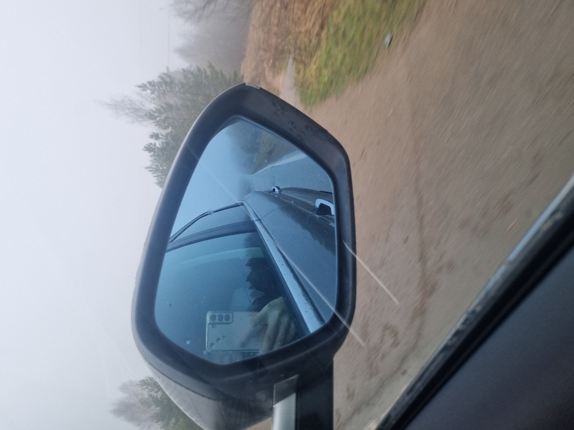 Driver caught using smartphone in foggy conditions in Chaikovsky