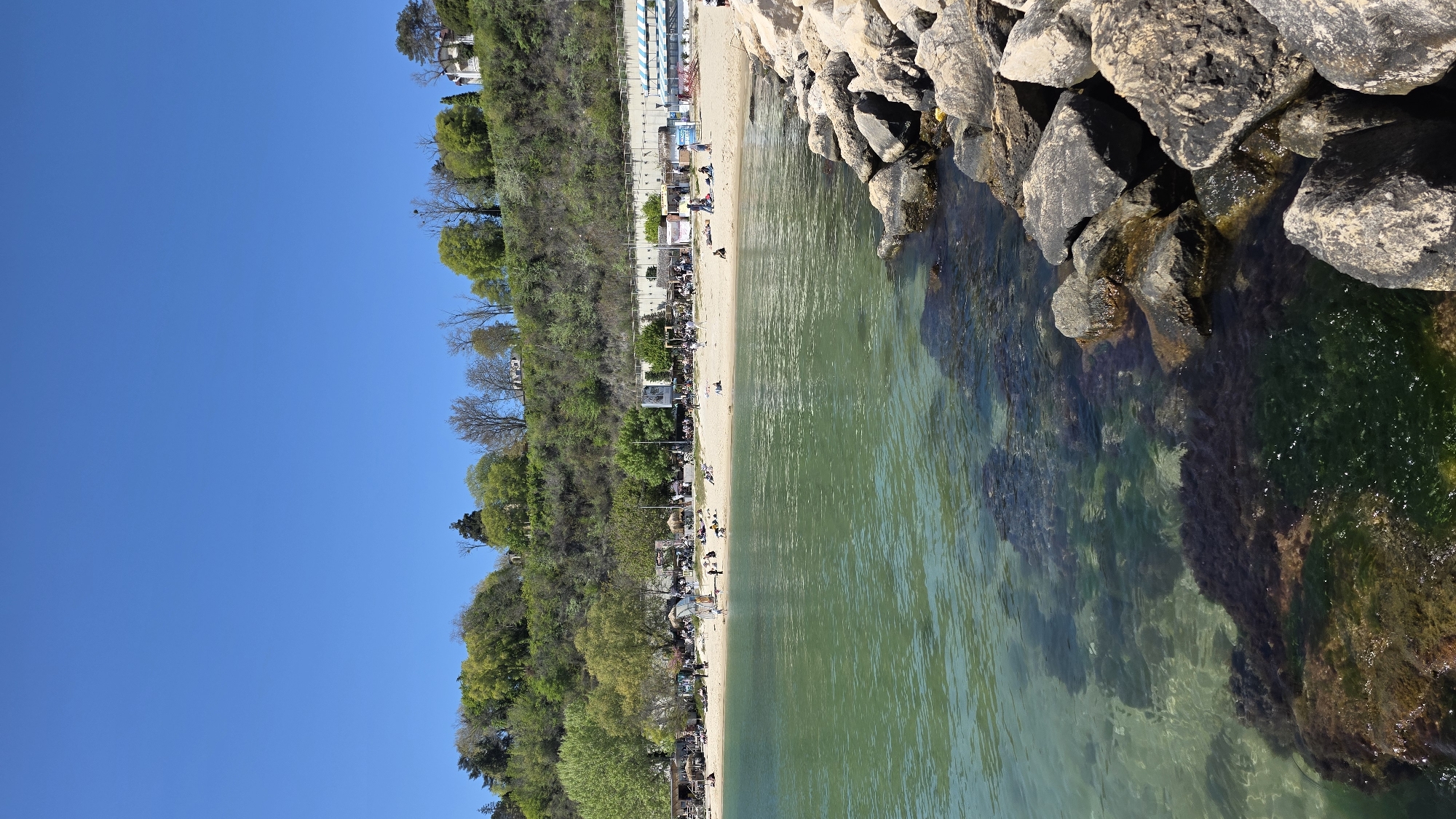 Beach view captured in Varna, Bulgaria facing Black Sea