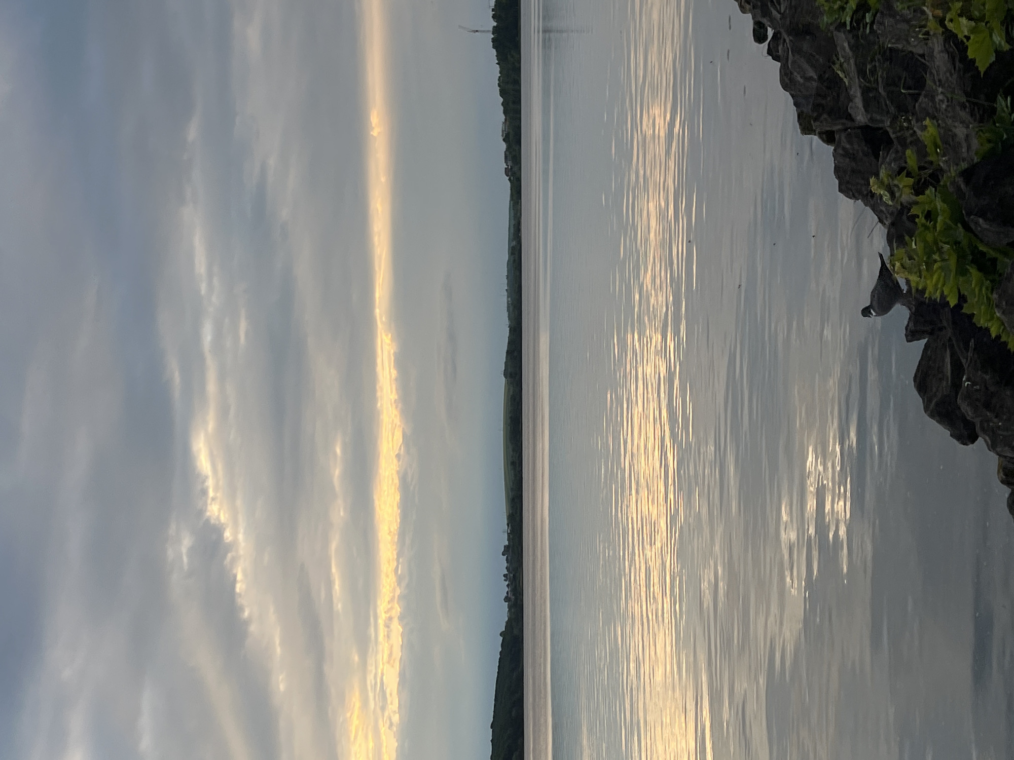 Quiet sunset evening captured at Ternopil Lake, Ukraine