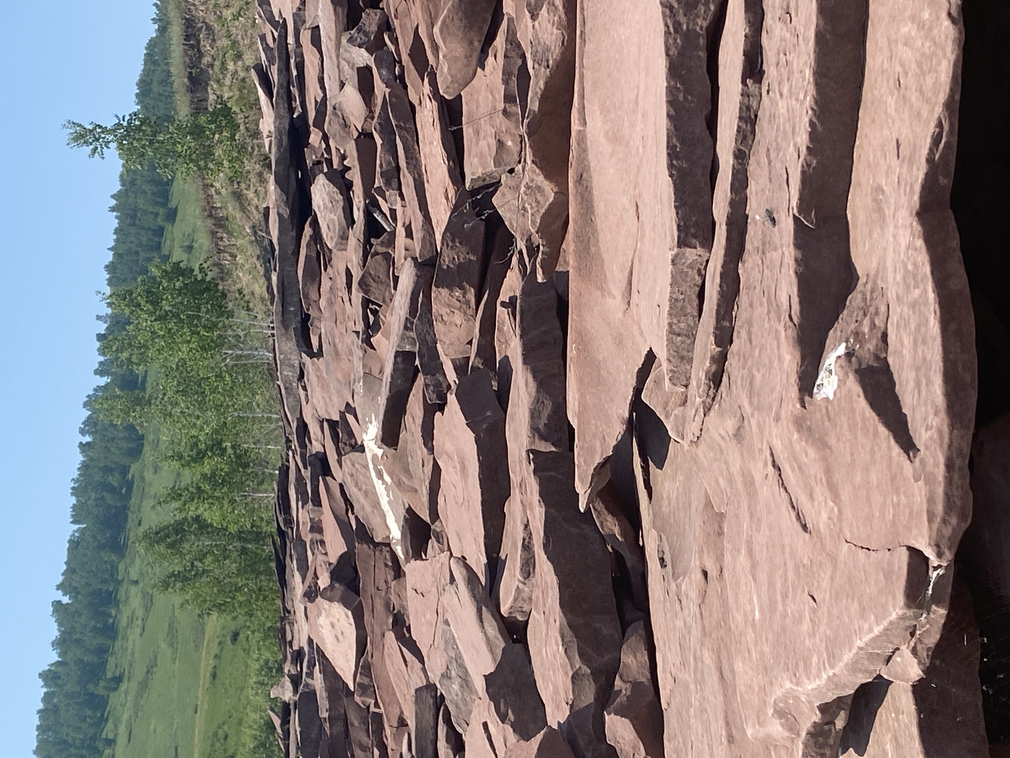 Rocky landscape documented in Ust'-Erba, Russia