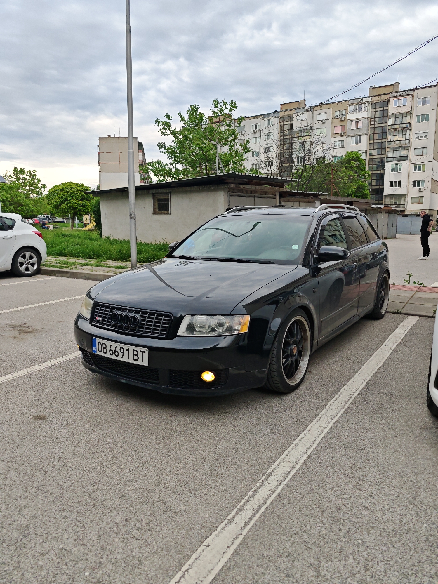 Modified Black Audi A4 Spotted in Lovech Residential Area