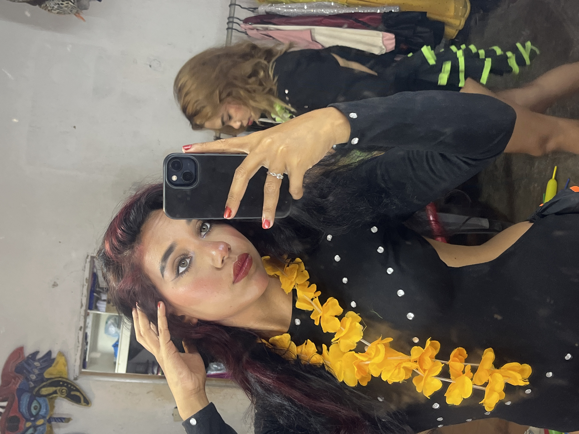 Woman Takes Costume Selfies in Porlamar Dressing Room