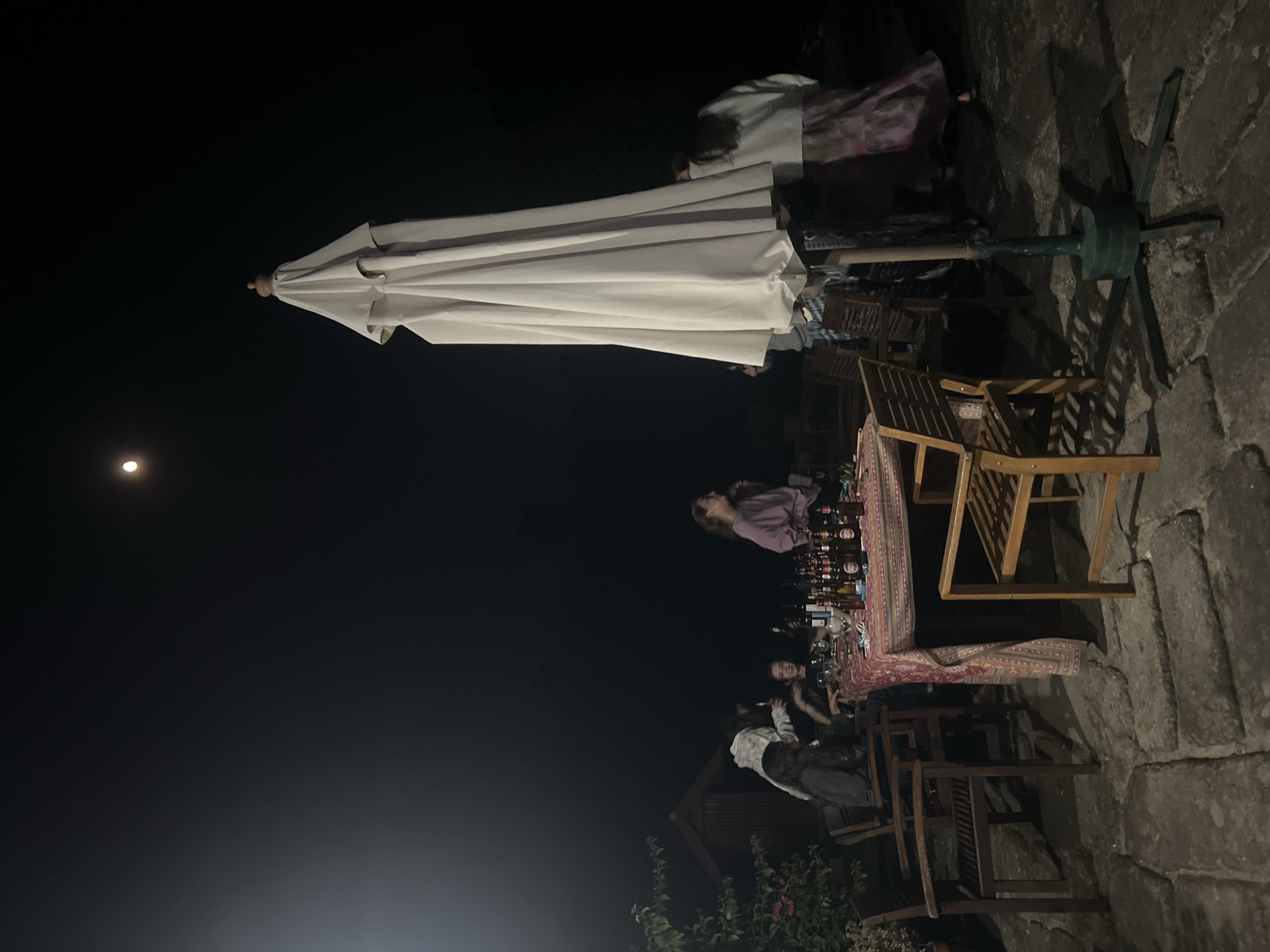 Late-night street party with drinks in Felgueiras, Portugal