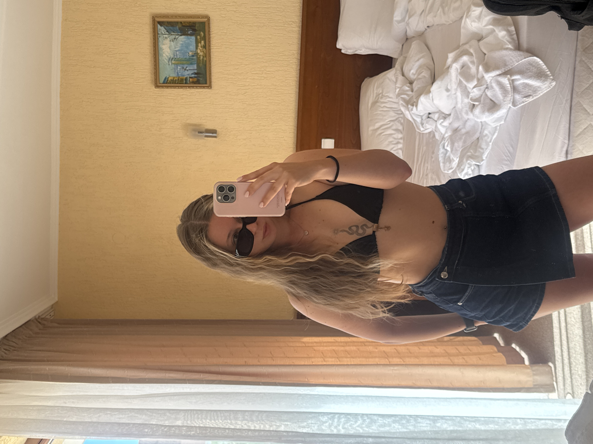Hotel mirror selfie in Nesebar, Bulgaria