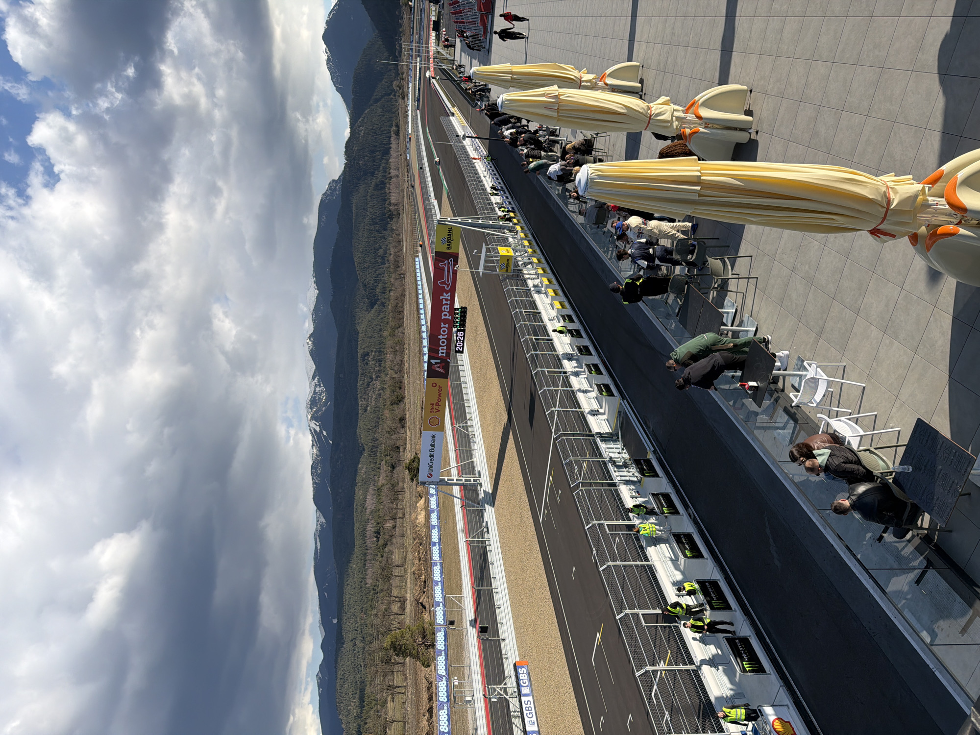 Elevated view captured of Motorpark Bulgaria racetrack near Dospey