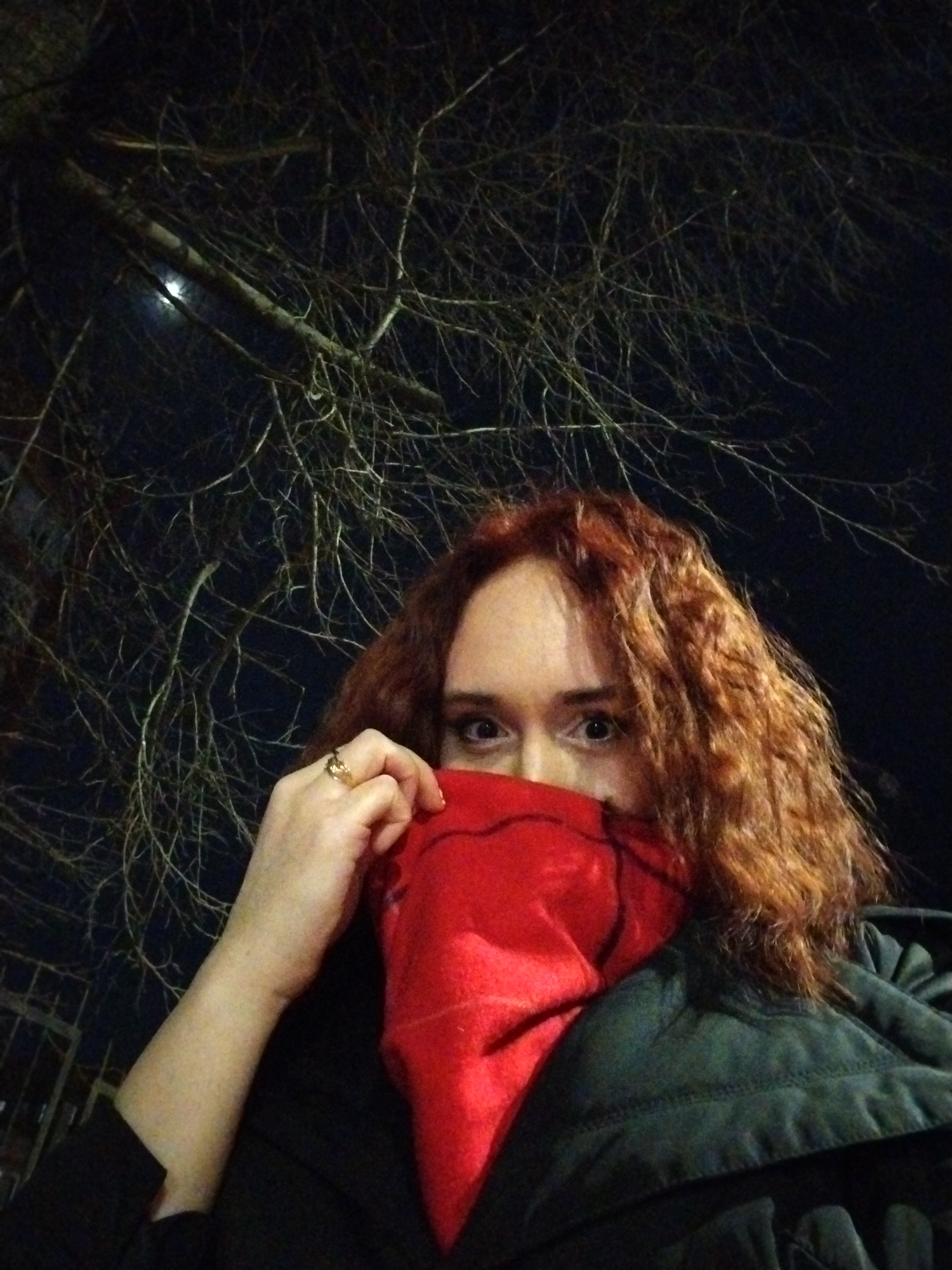 Night selfie session captured on Izhevsk streets