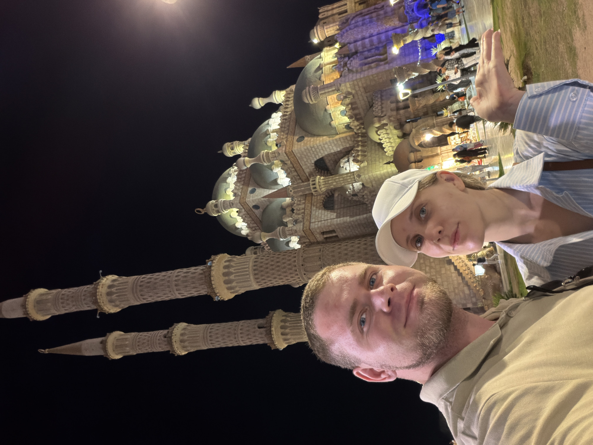 Evening tourism and dining at Sharm El Sheikh mosque district