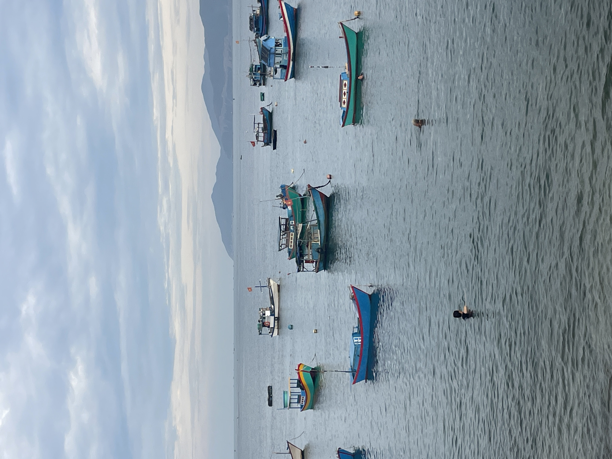 Morning fishing harbor scene captured in Nha Trang Vietnam
