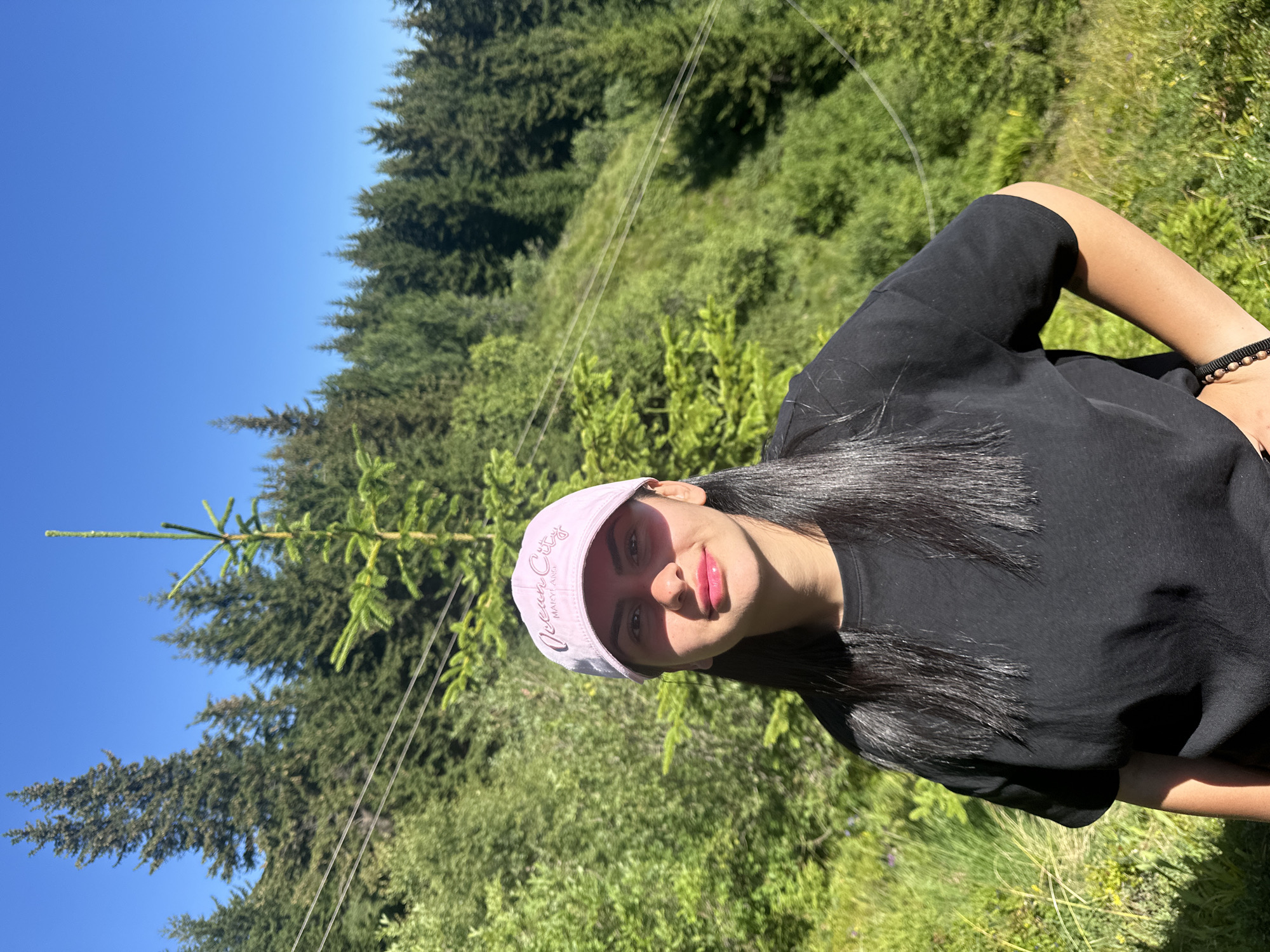 Zip-lining through pine forest on a Sofia hillside