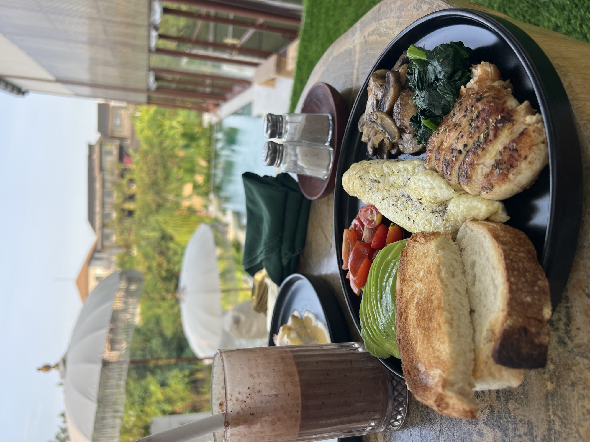 Savory resort breakfast spread in Mengwi, Bali