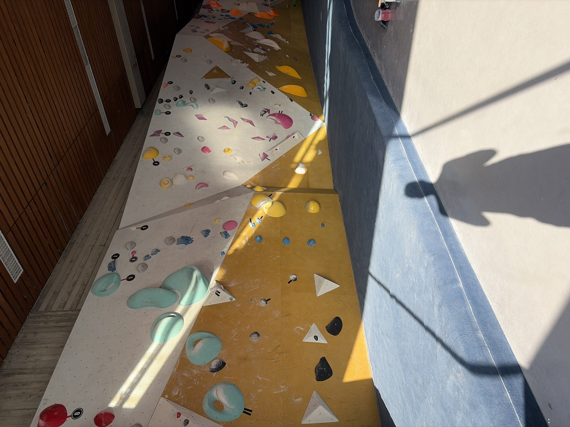 Climbing gym interior documented in Rotterdam