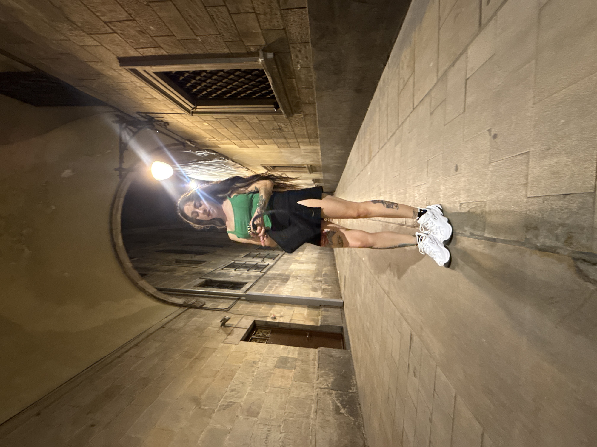 Late-night stroll through Barcelona's old city streets