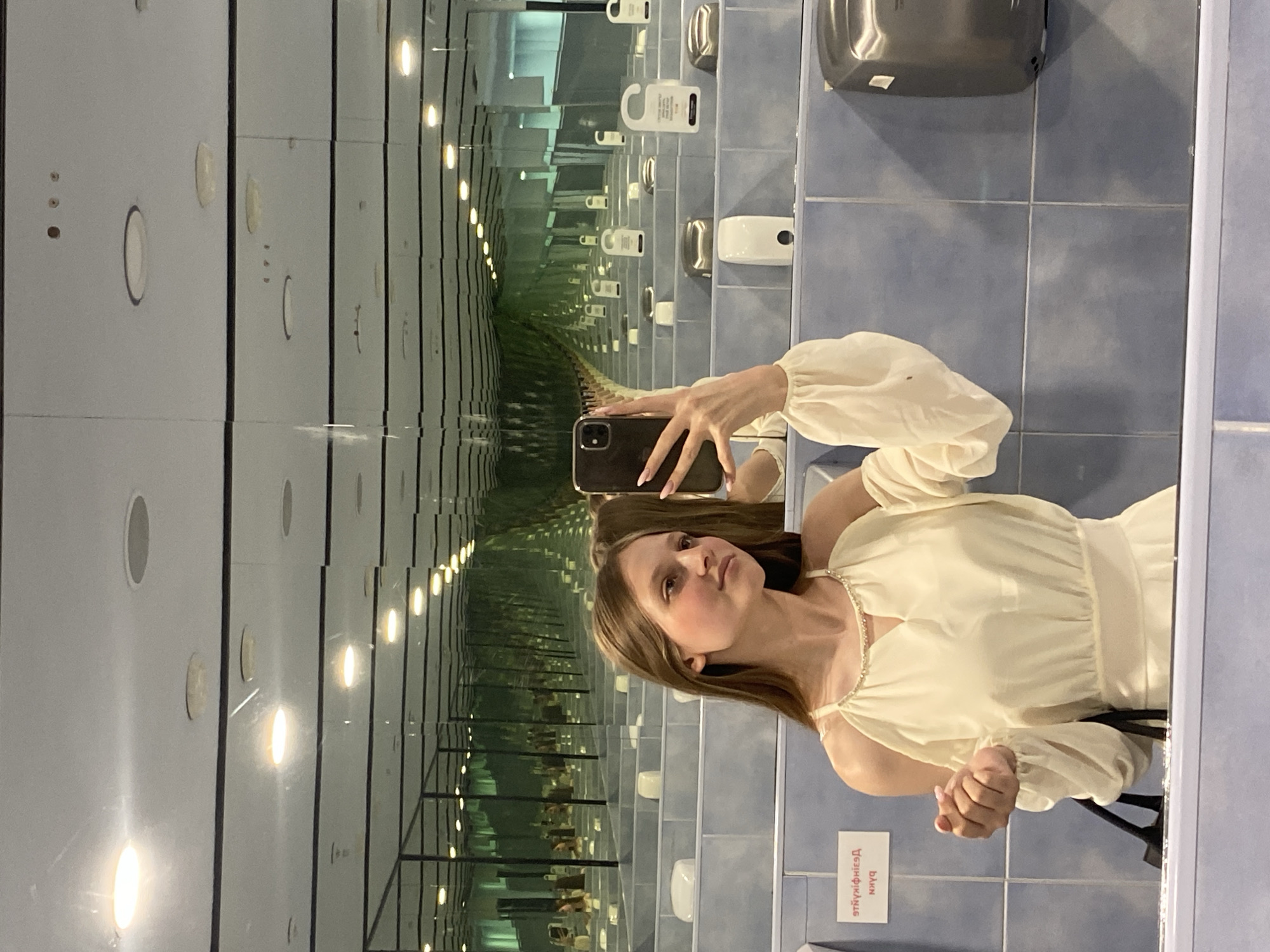 Young woman photographed in restroom, vehicle during afternoon session