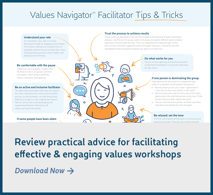 Values Navigator Facilitator Tips & Tricks -Review practical advice for facilitating effective & engaging values workshops