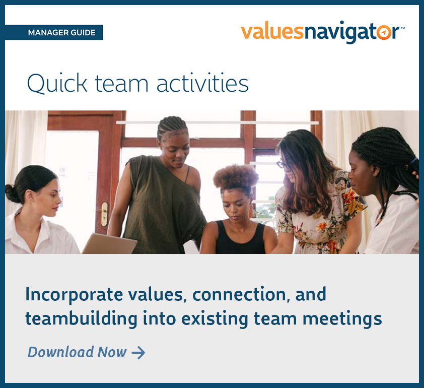 Manager Guide for Quick Team Activities - Incorporate values, connection, and teambuilding into existing team meetings 