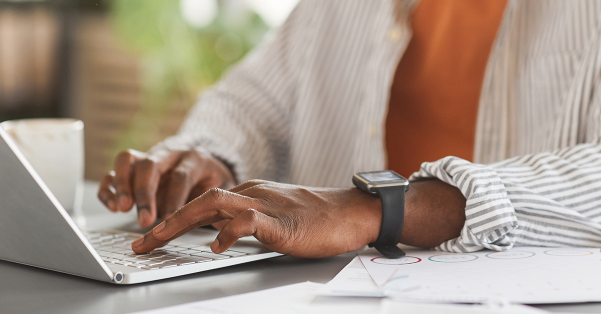 Workplace leader begins typing their EVP statement