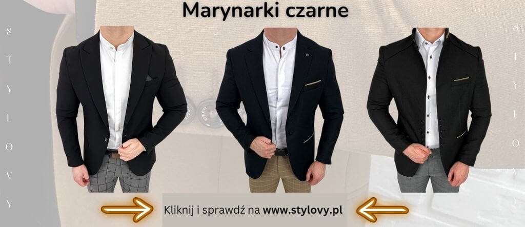 czarne marynarki męskie