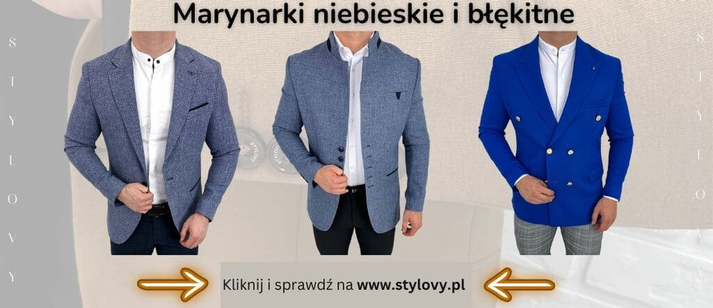 niebieskie marynarki męskie