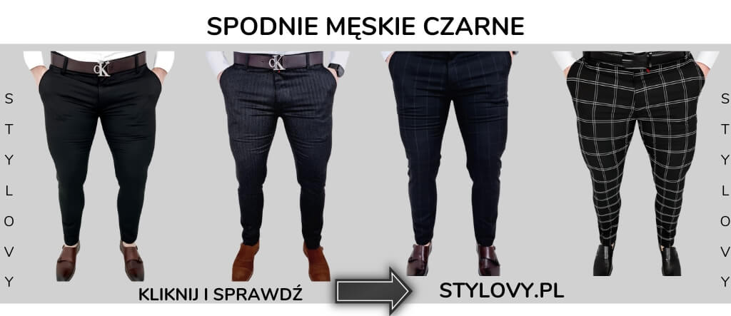 czarne spodnie męskie