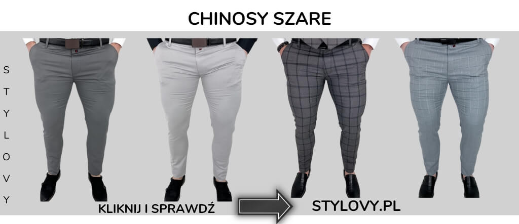 chinosy szare