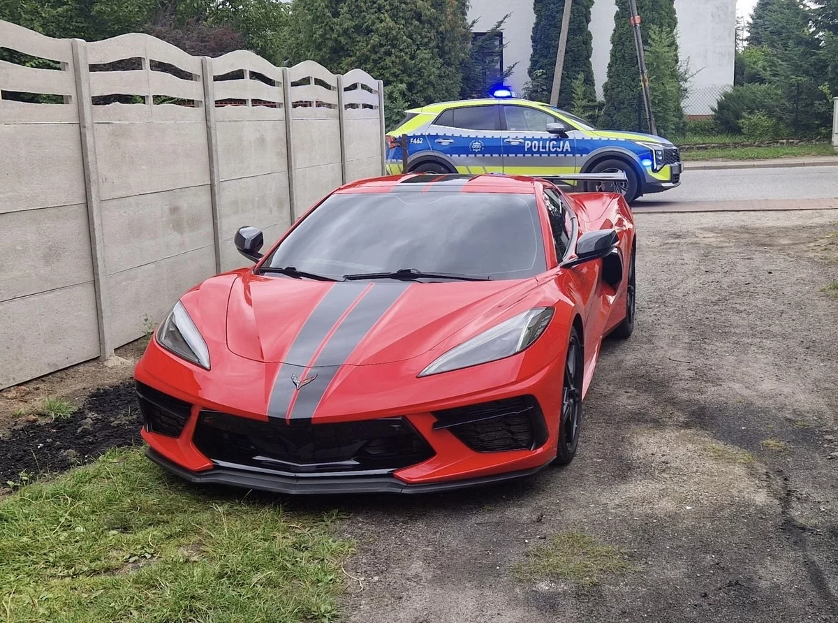 Przejażdżka luksusowym autem zakończona w areszcie. Kierowca Corvetty wpadł przez jeden szczegół
