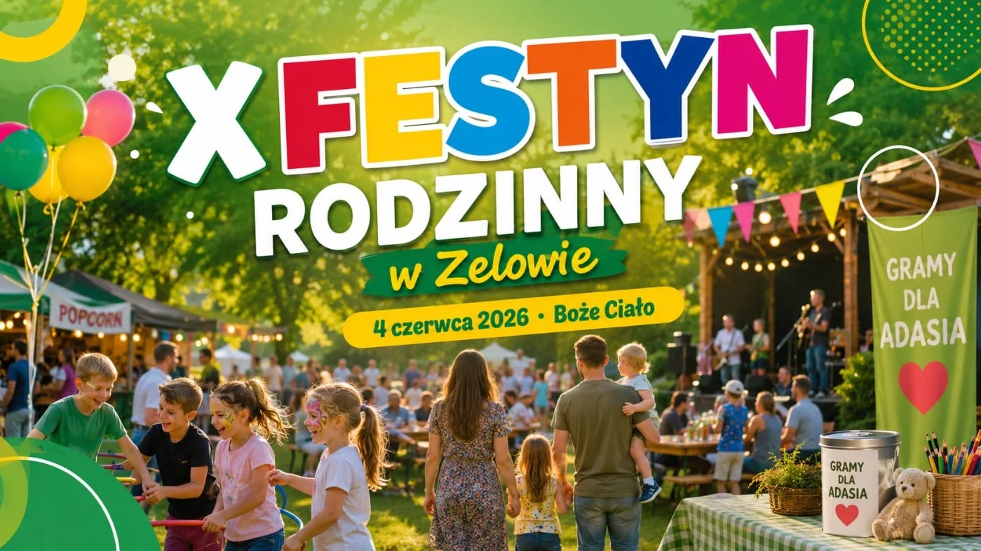 Rodzinny festyn w Zelowie. Będą atrakcje, koncert i zbiórka dla Adasia