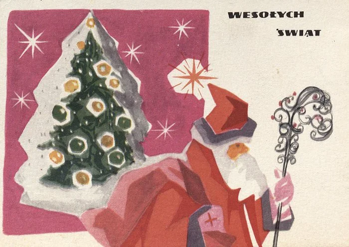 Kiedy nie było telefonów i internetu, tak składano sobie życzenia. Najpiękniejsze kartki świąteczne [GALERIA]