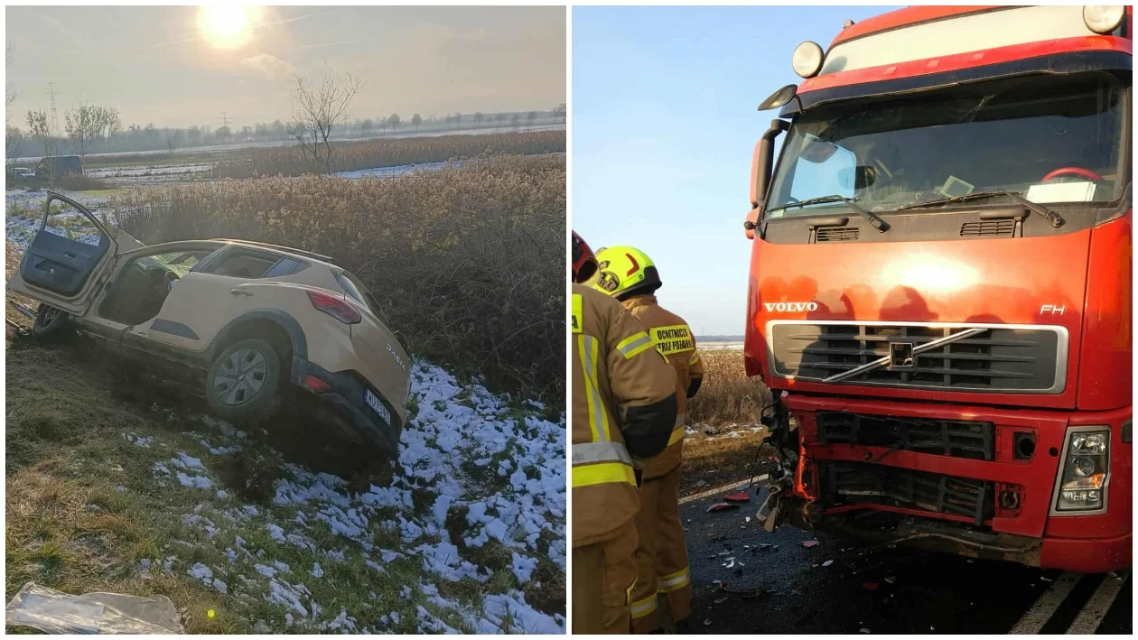 Poważny wypadek pod Płockiem! Trwa akcja służb, droga całkowicie zablokowana!