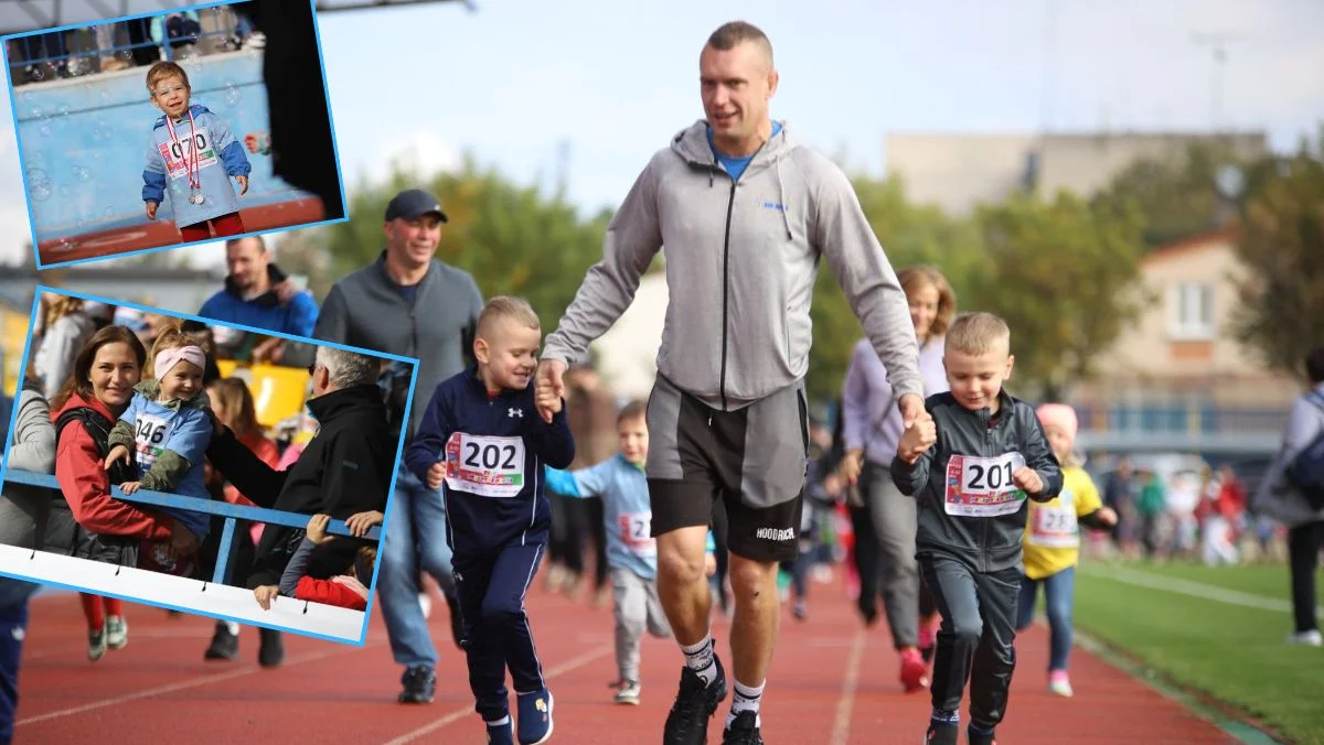 Rodzinna zabawa na stadionie. Przedszkolaki wzięły udział w sportowej imprezie [ZDJĘCIA]