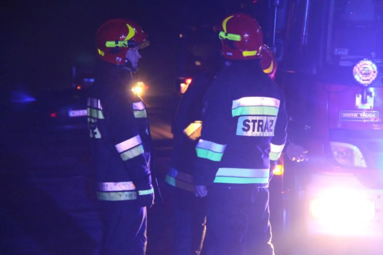 Nocne zgłoszenia, wypadek jednośladu i śmigłowiec LPR. Strażacy z Żychlina podsumowują interwencje