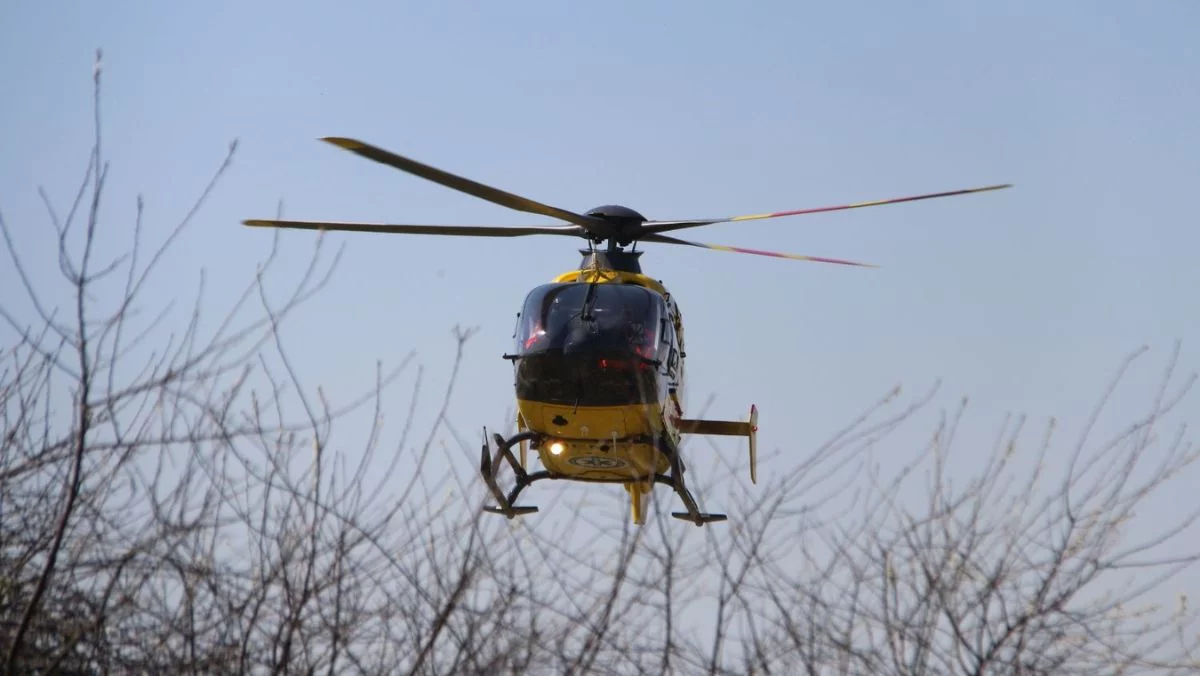 Działania służb pod Kutnem. Do akcji wezwano śmigłowiec