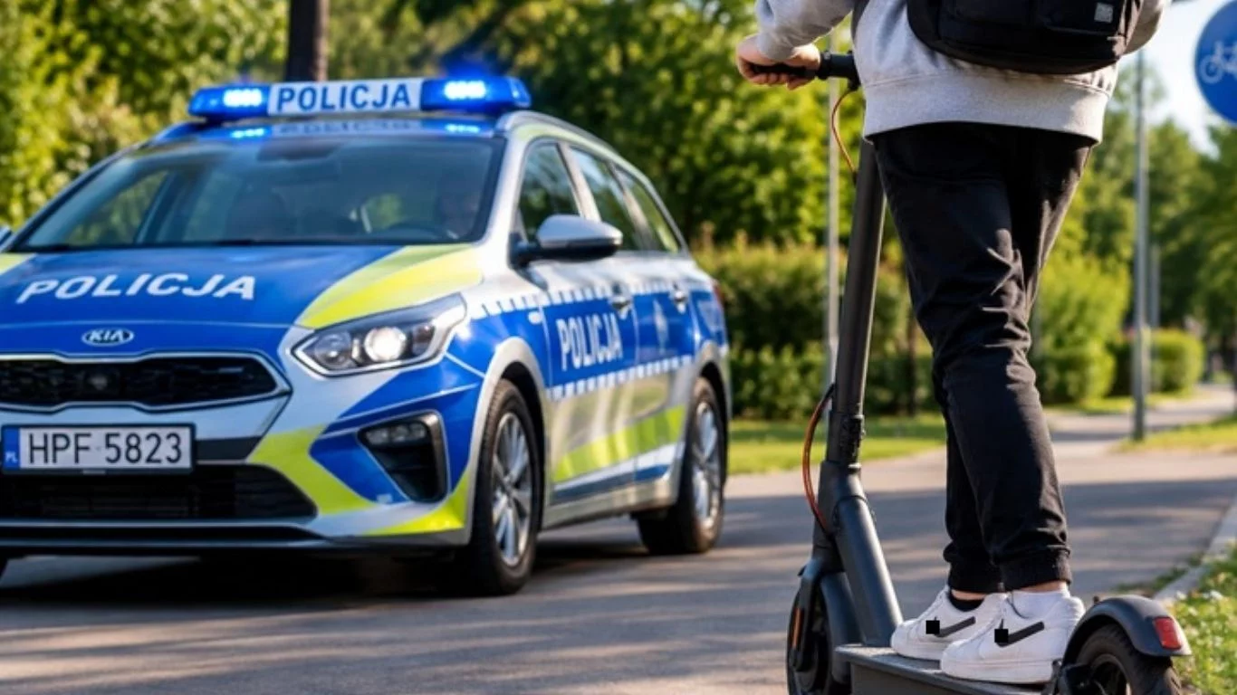 Kosztowna jazda 14-latka na hulajnodze. Ojciec zapłaci 1000 złotych, policja apeluje do rodziców