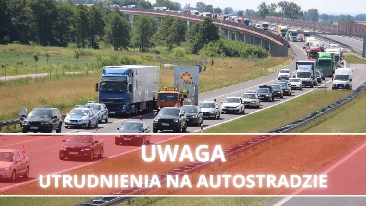 Możliwe utrudnienia na autostradzie w woj. łódzkim. Strażacy gaszą pożar