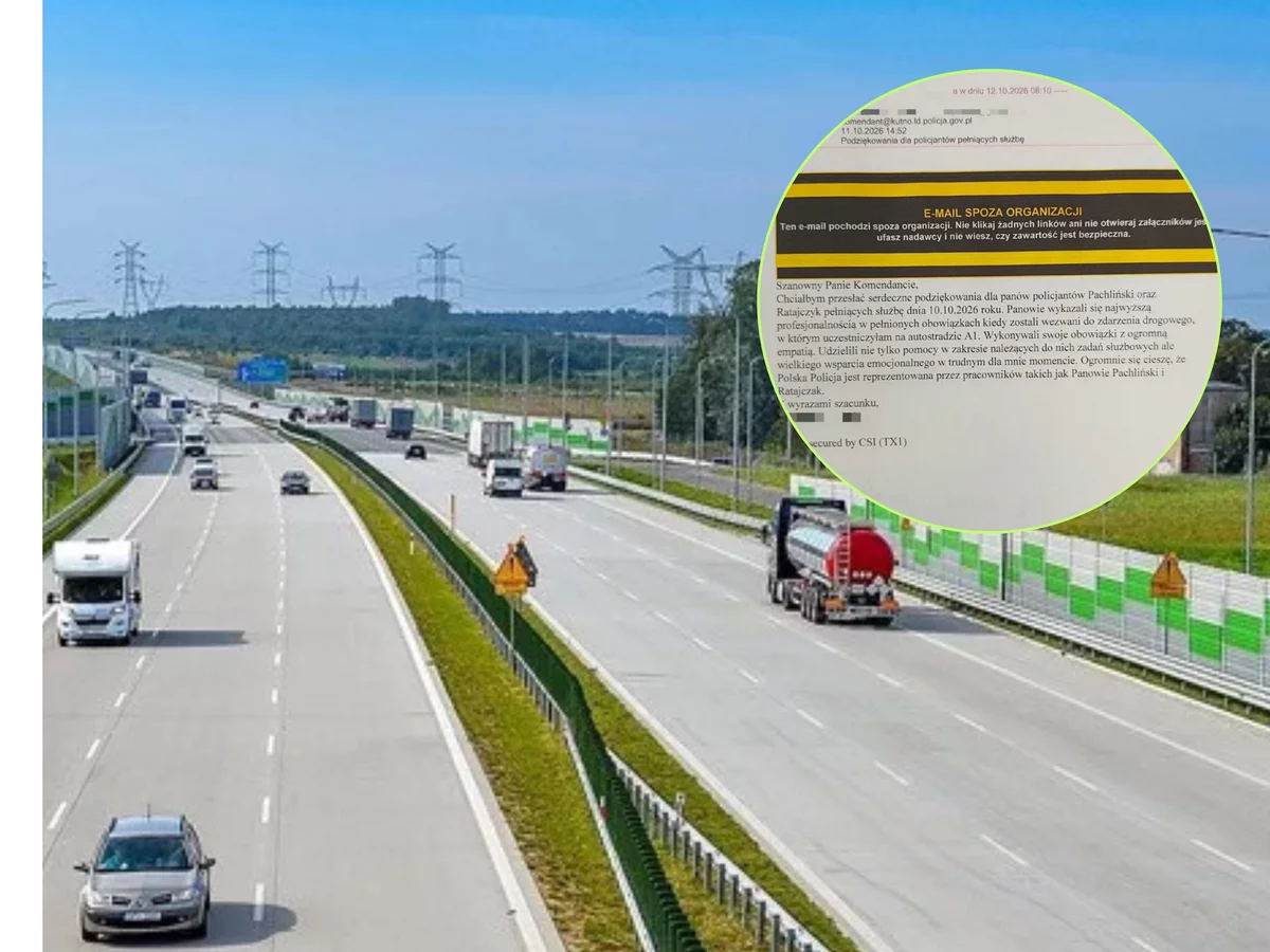 Po zdarzeniu na A1 napisała do komendanta. Zwróciła uwagę na jedno