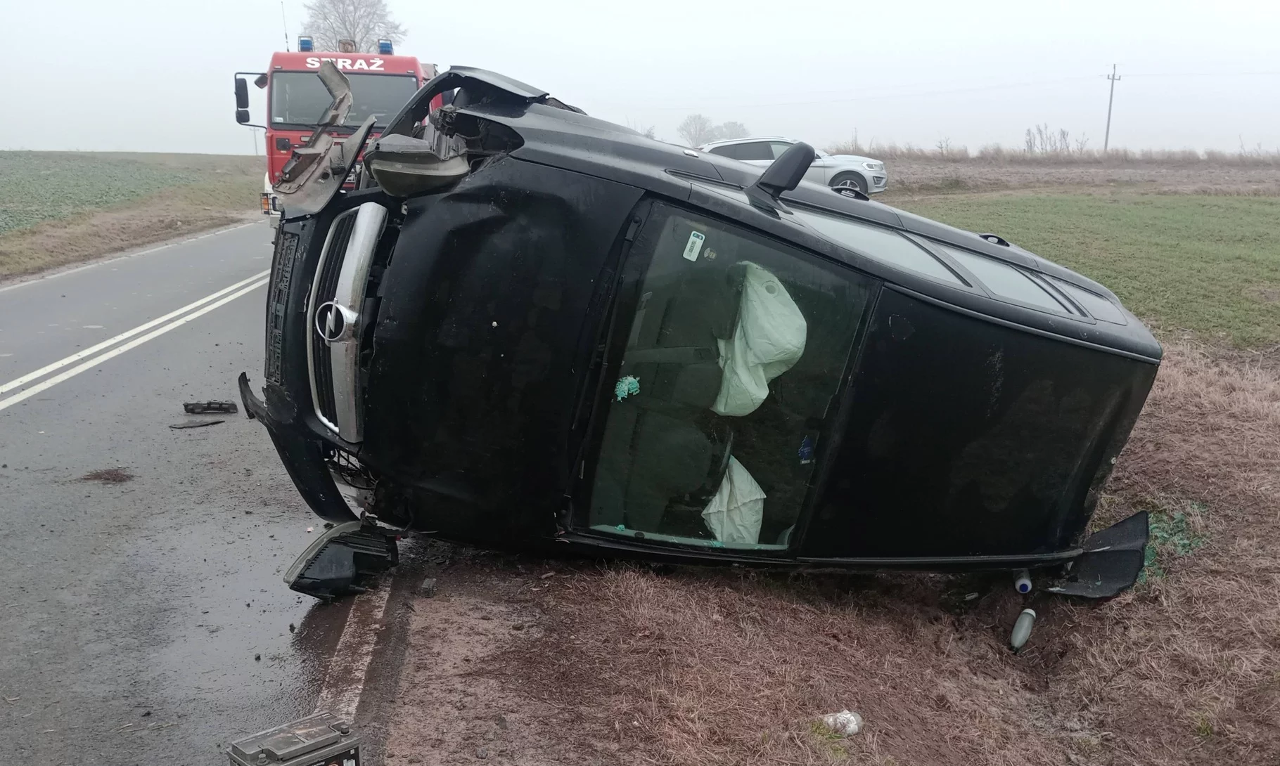 Wypadek niedaleko Płocka. Trzy osoby w szpitalu